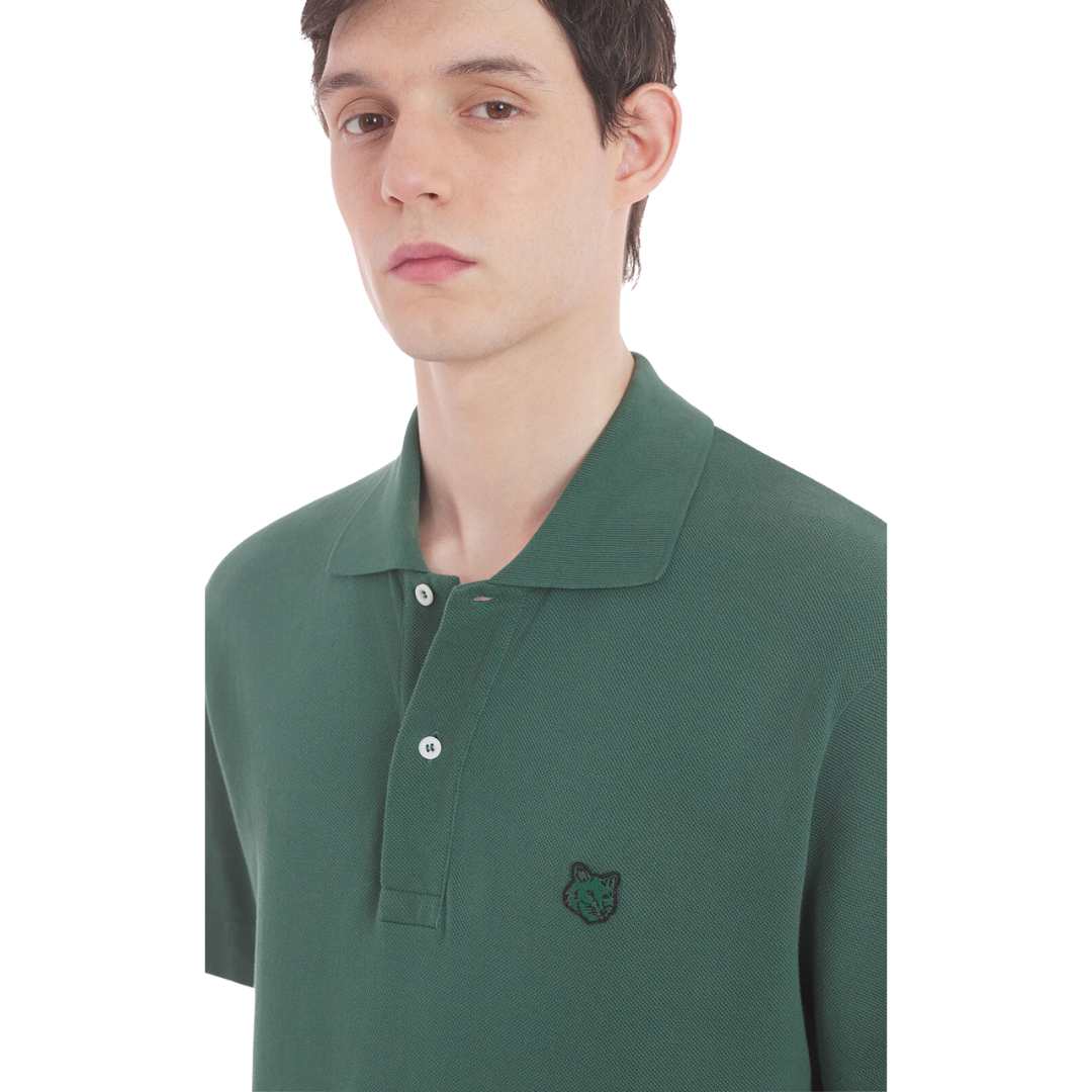 Bold Fox Head Patch Comfort Maison Kitsune Bold Fox Head Patch Comfort Polo Bottle Green