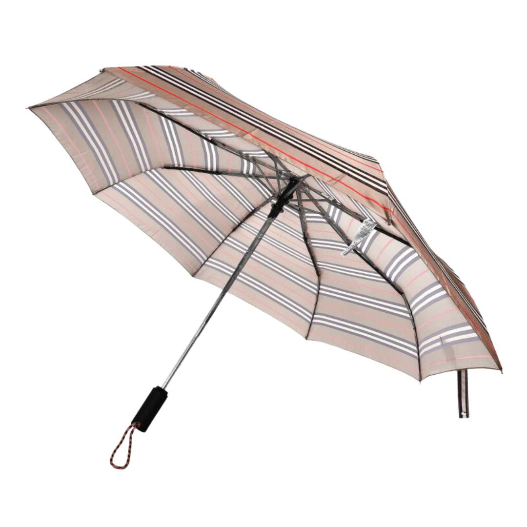 Icon Stripe Logo Print Foldable Umbrella Trend Mecca