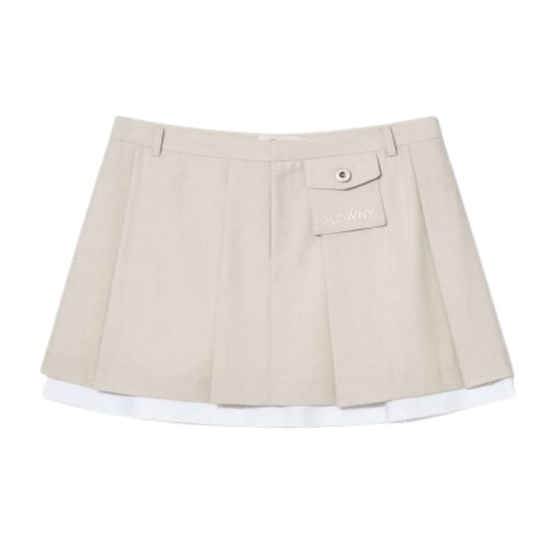 DANIELLE PLEATED SKIRT (SAND)