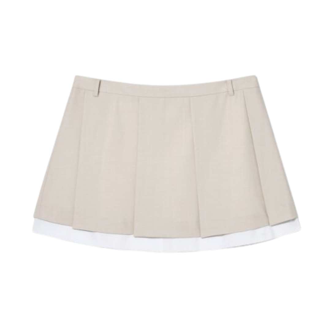 DANIELLE PLEATED SKIRT (SAND)