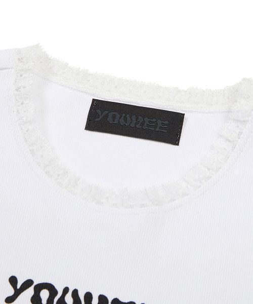 LOGO LACE SLEEVELESS WHITE