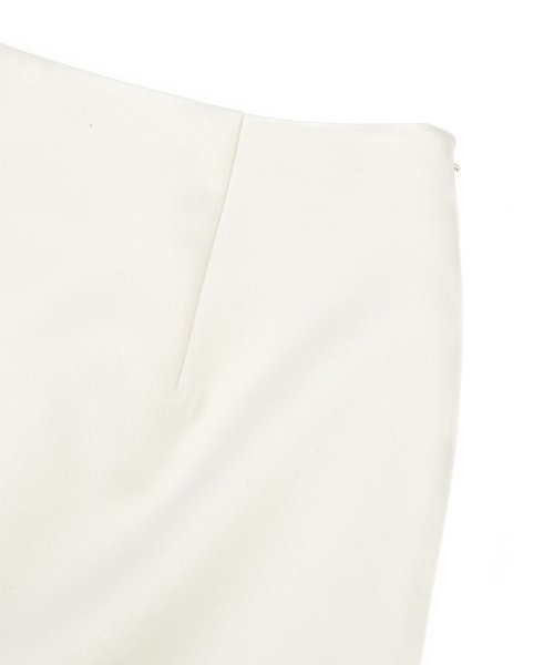 LACE SATIN MINI SKIRT IVORY