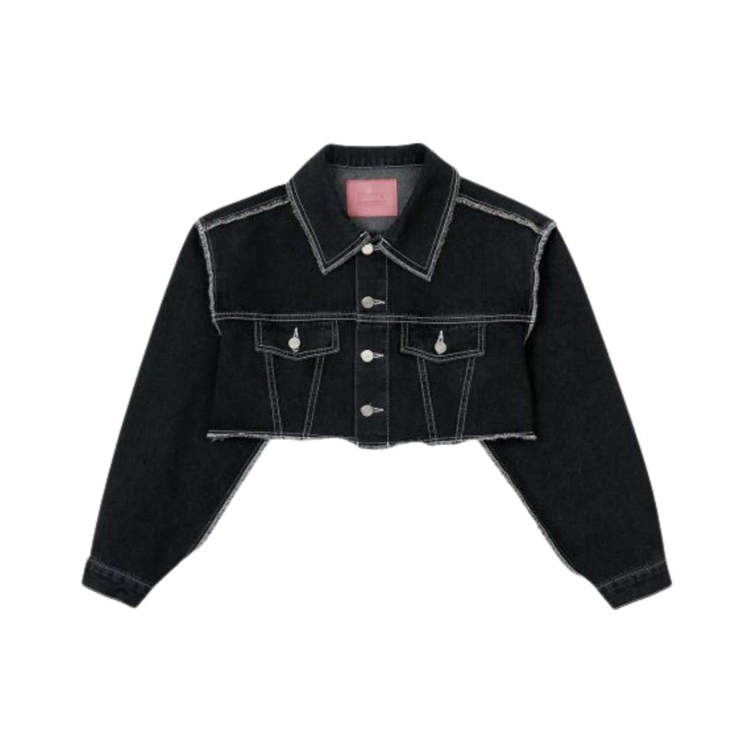 denim line play jacket (black)