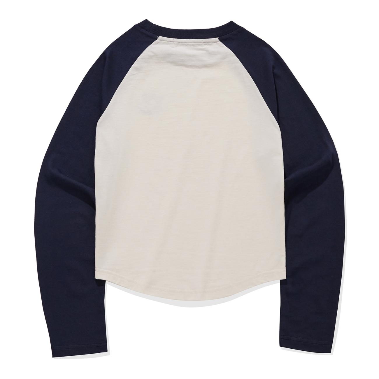 Flower Logo Raglan Long Sleeve Navy