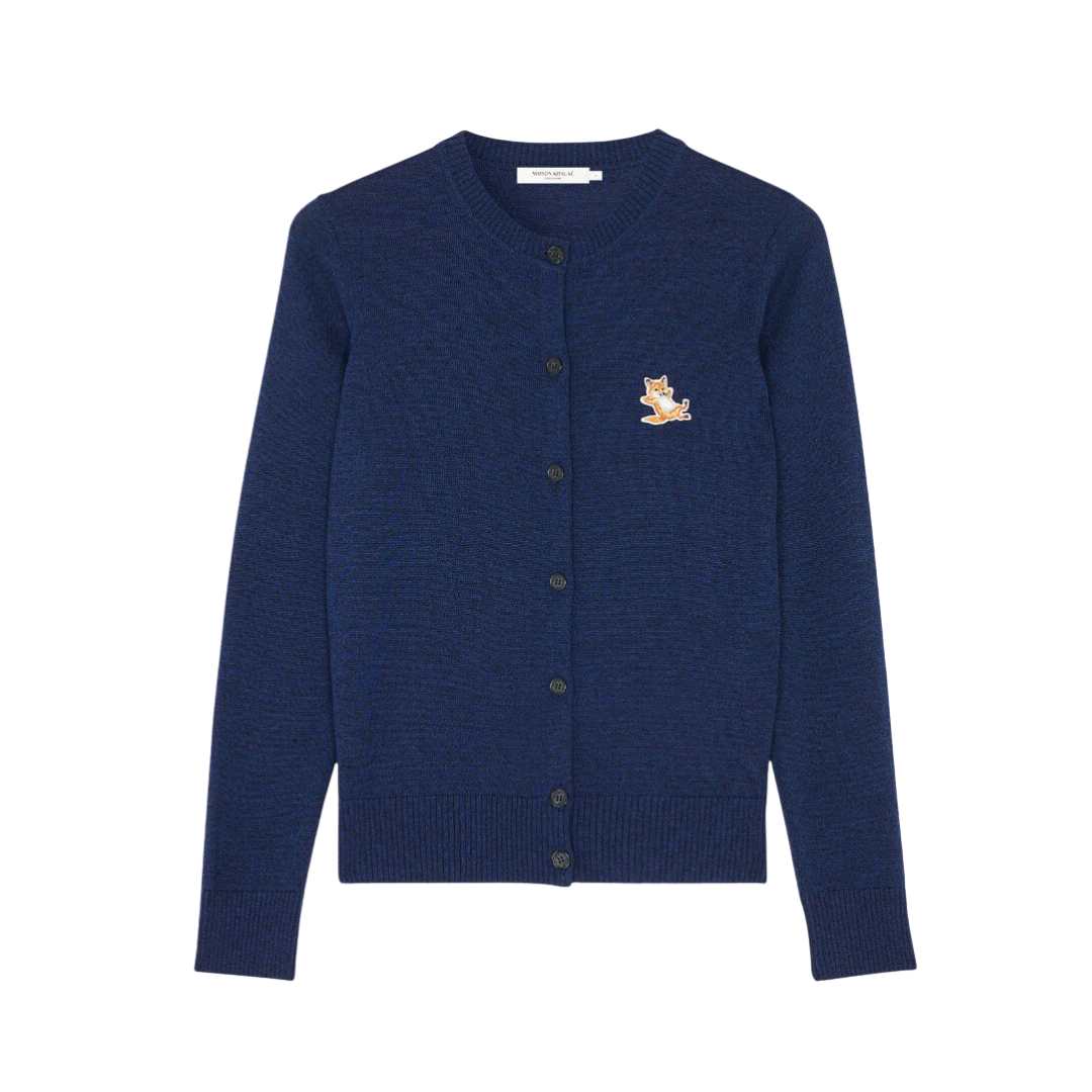 Chillax Fox Patch Adjusted R-Neck Cardigan