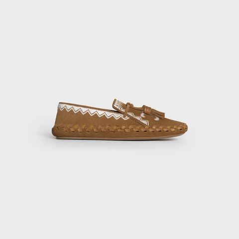 MARLOU FLAT SLIP-ON IN SUEDE CALFSKIN