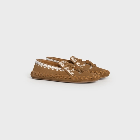 MARLOU FLAT SLIP-ON IN SUEDE CALFSKIN