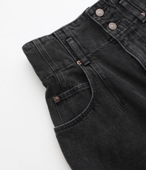 JUMBO JEANS IN CHARCOAL WASH DENIM 