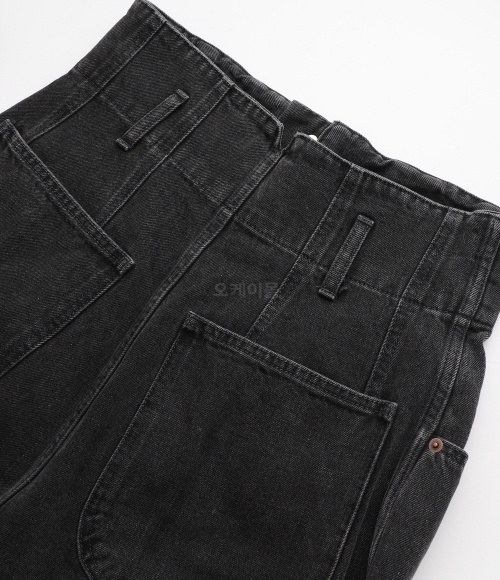 JUMBO JEANS IN CHARCOAL WASH DENIM 