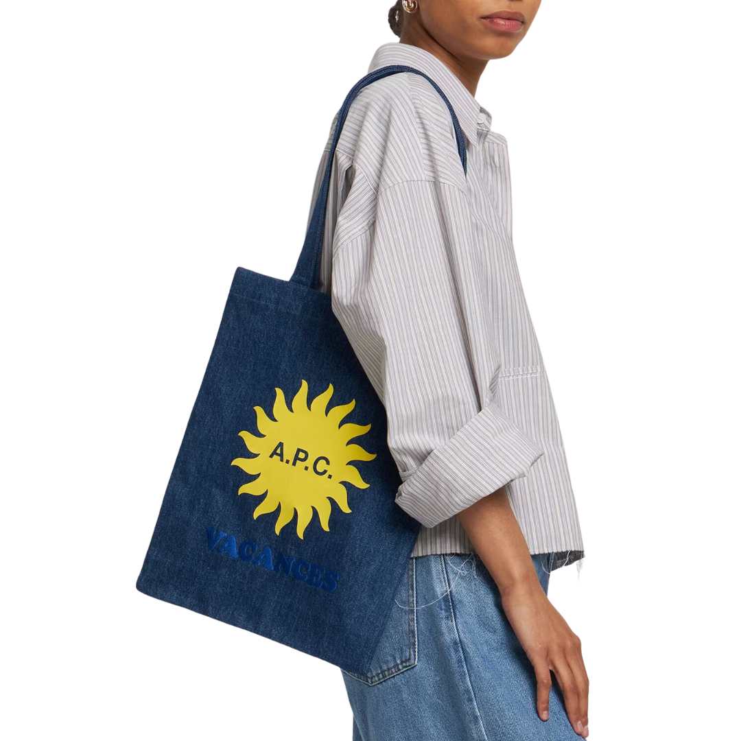 Lou Vacances denim tote bag