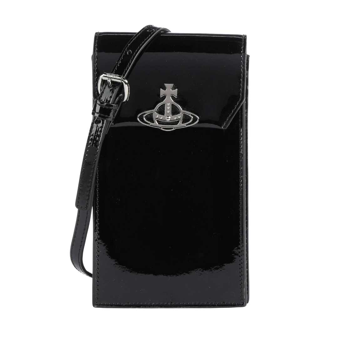 SHINY PATENT PHONE BAG