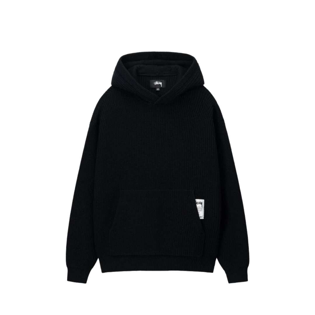 cotton knit hoodie