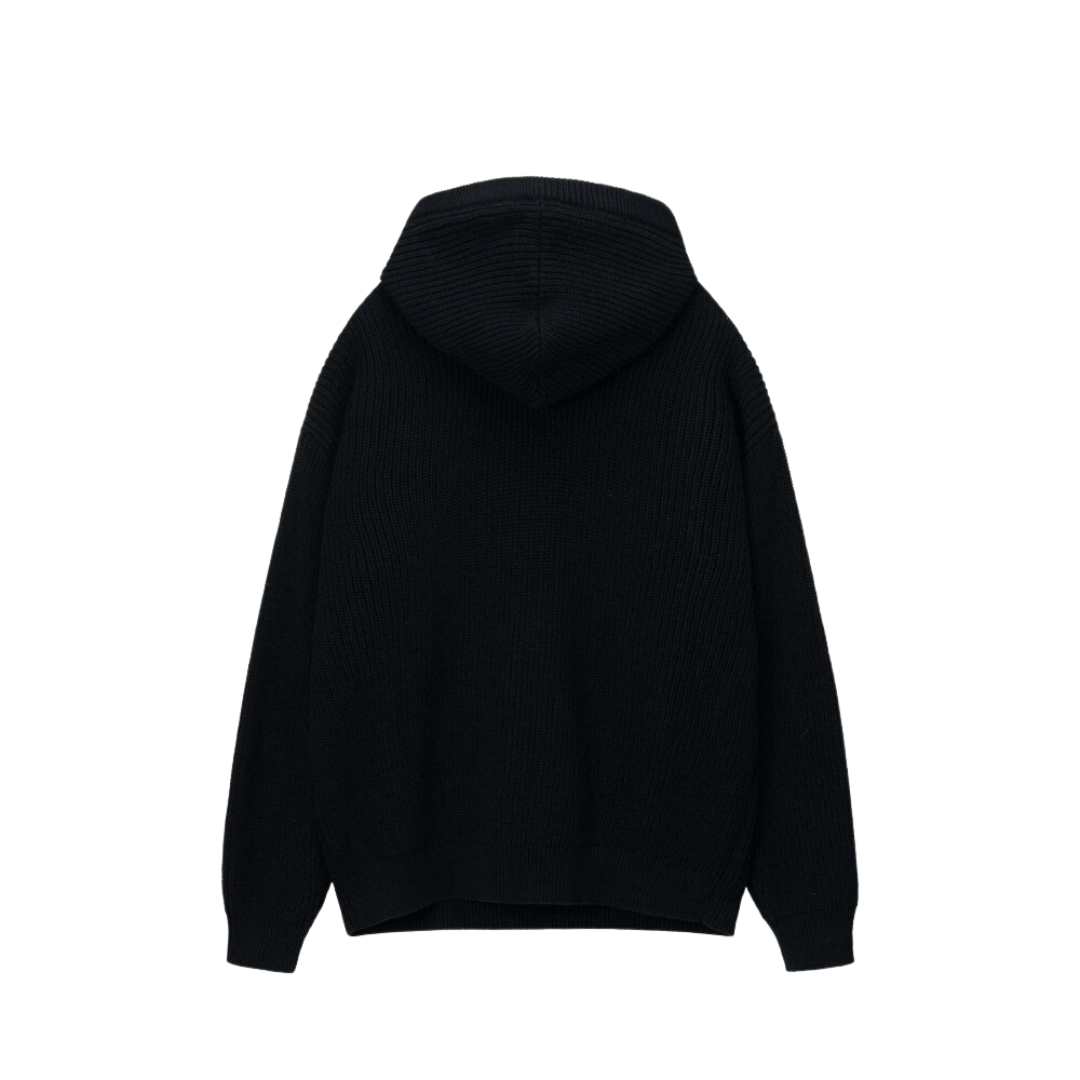 cotton knit hoodie