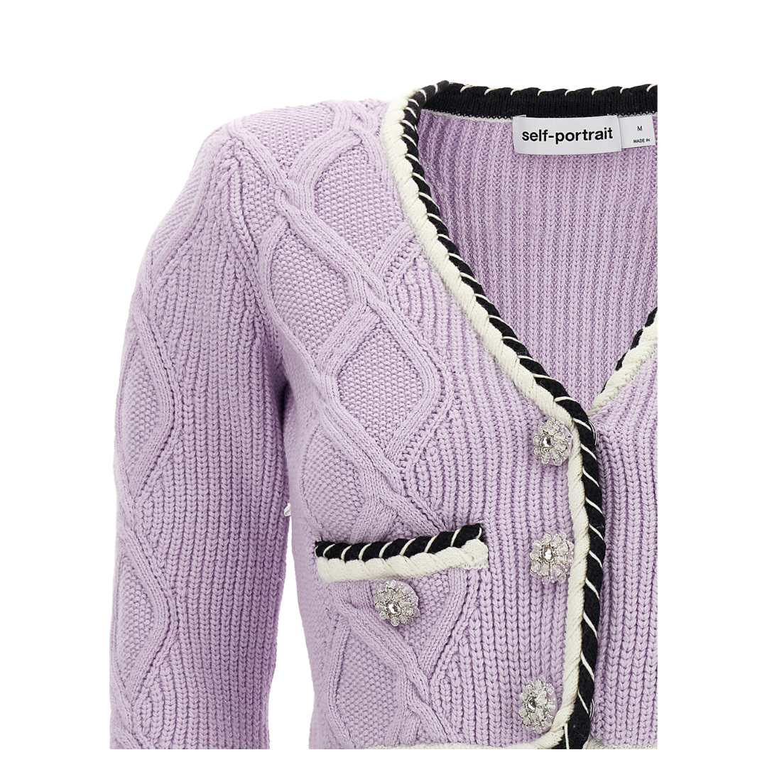  Lilac Knit Cardigan