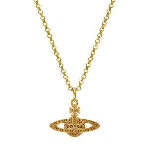 Mini Bas Relief Orb Pendant Gold
