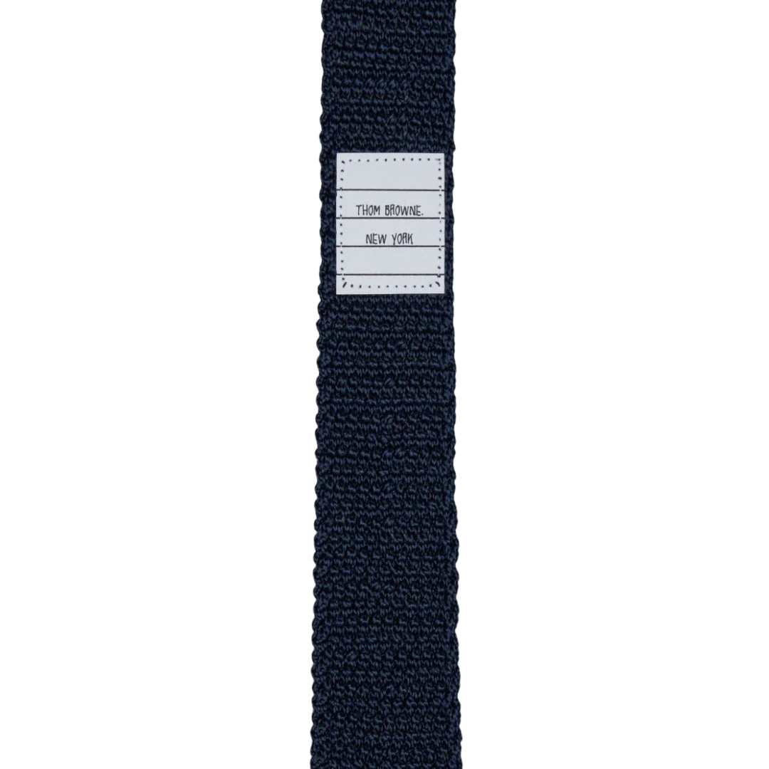 Waffle Stitch Silk Knit 4-Bar Tie