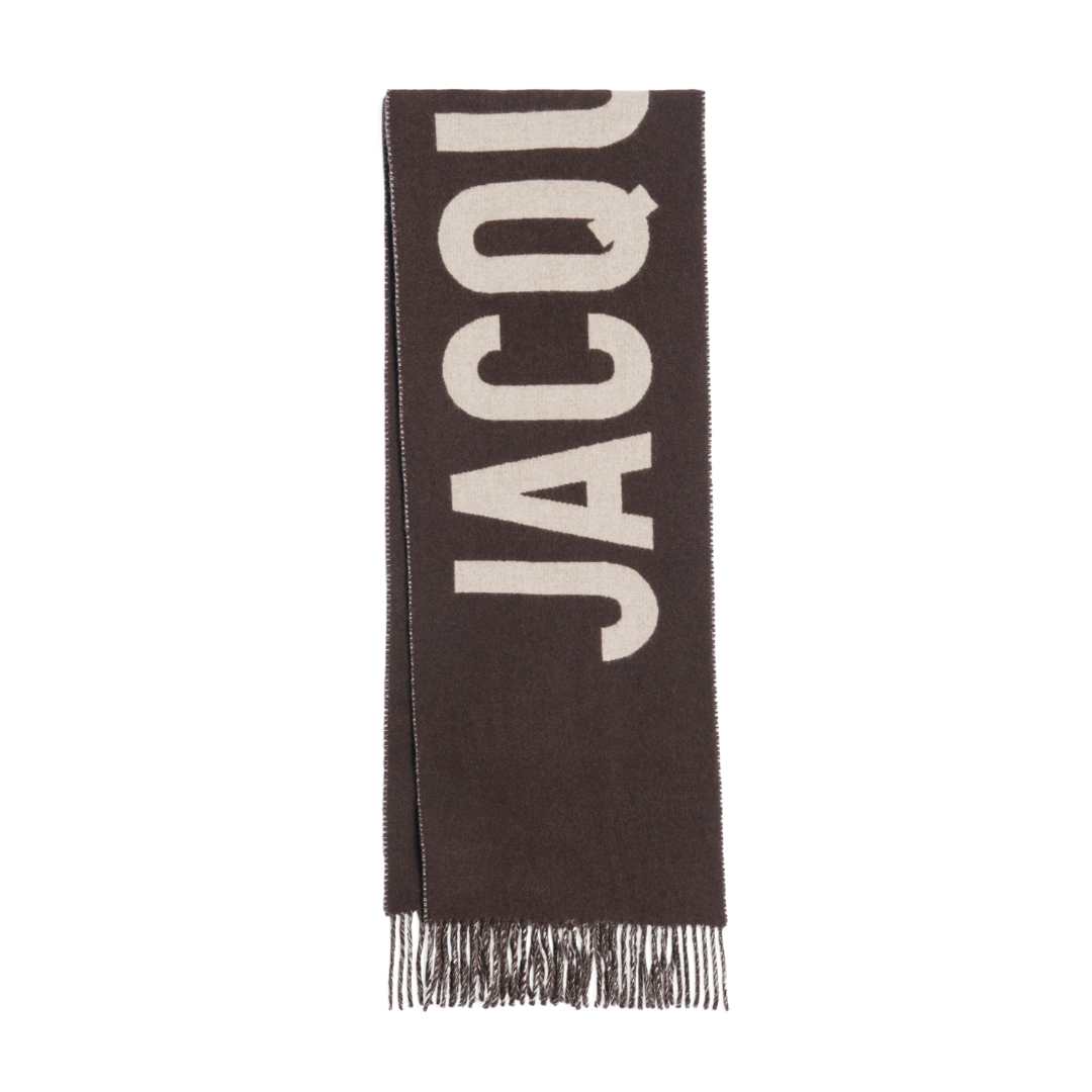 Jacquemus L'echarpe Jacquemus Fringe Logo Scarf Multi Brown