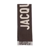 Jacquemus L'echarpe Jacquemus Fringe Logo Scarf Multi Brown