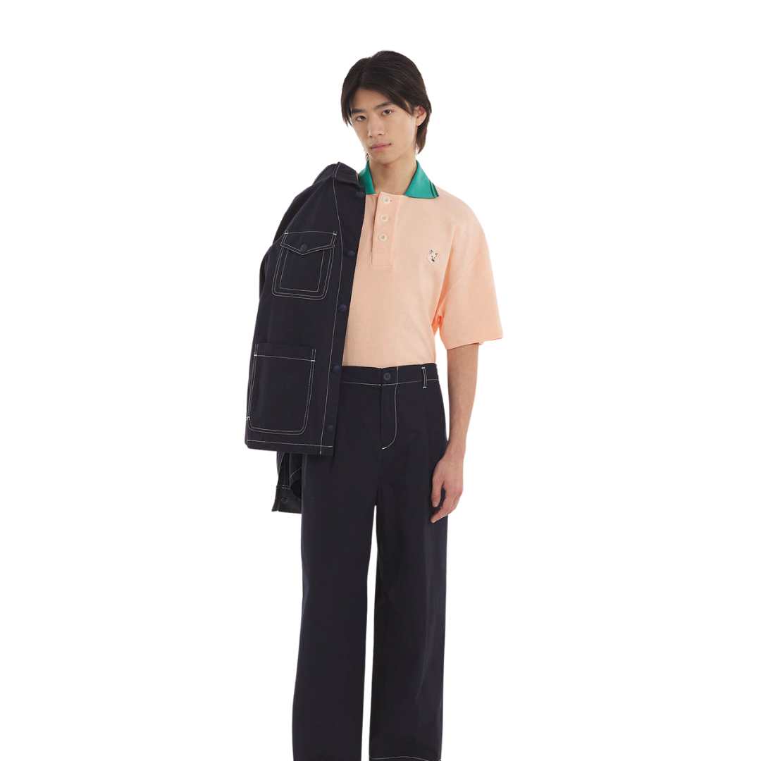 Tonal Fox Head Patch Polo