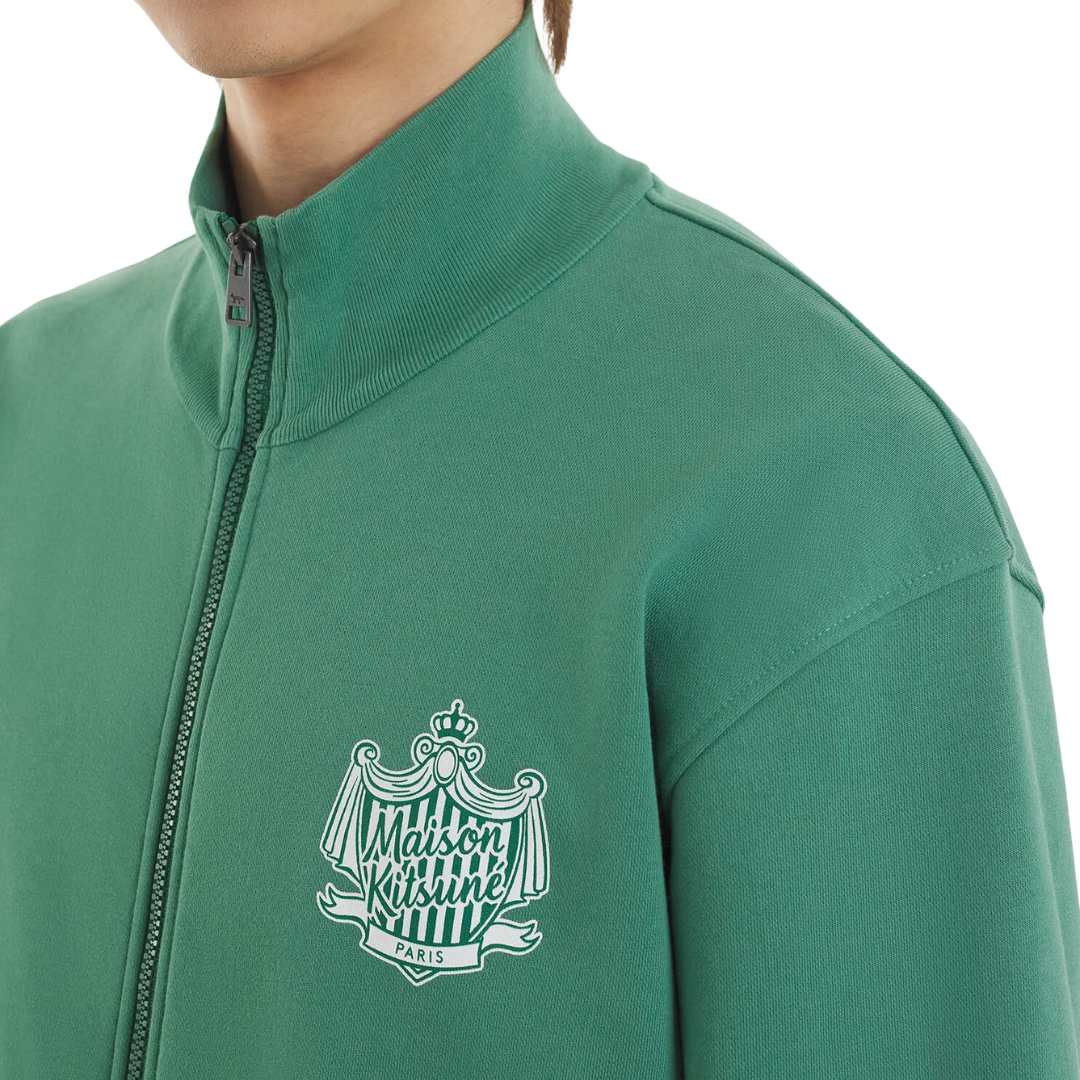 Maison Kitsune Crest Zip-up Sweatshirt
