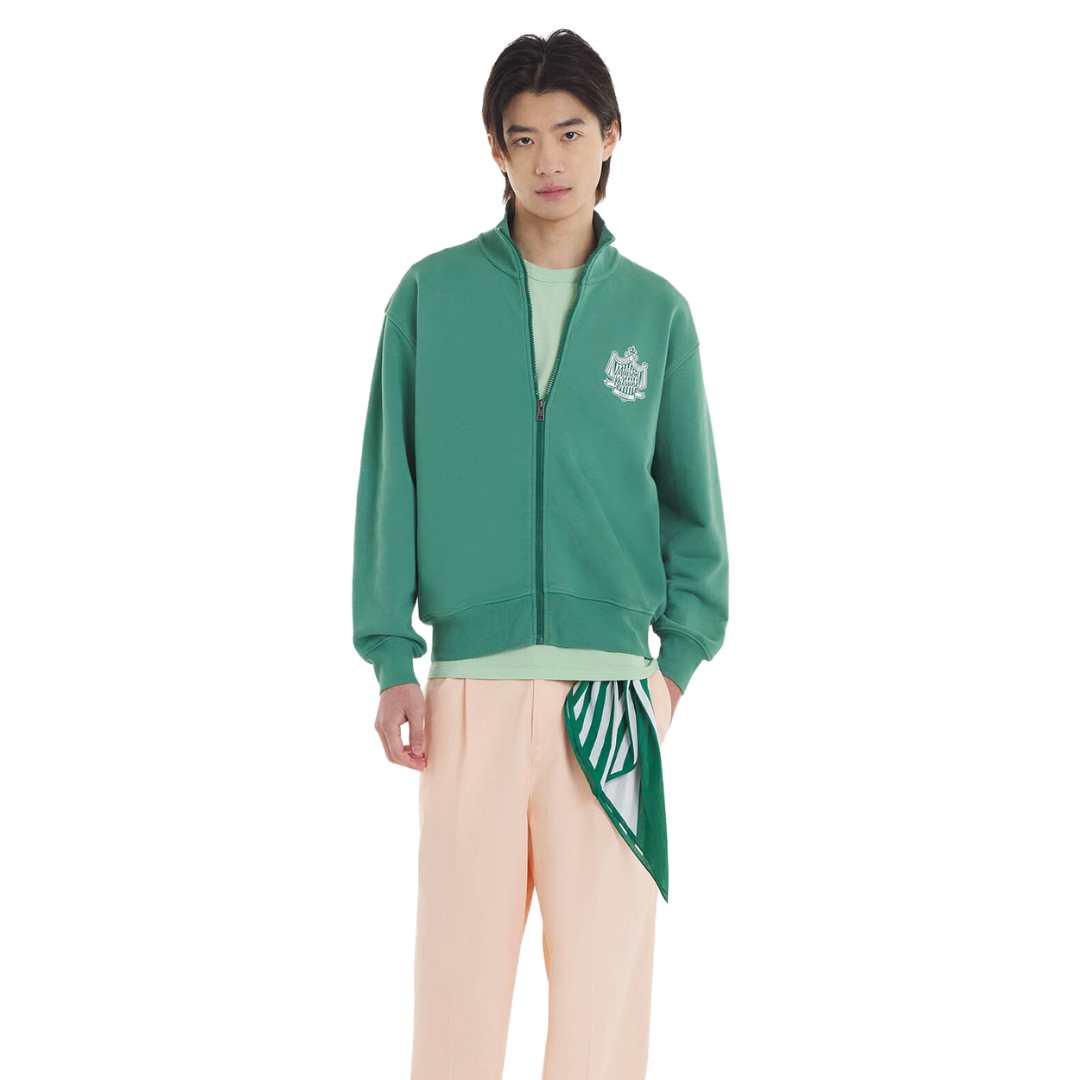 Maison Kitsune Crest Zip-up Sweatshirt