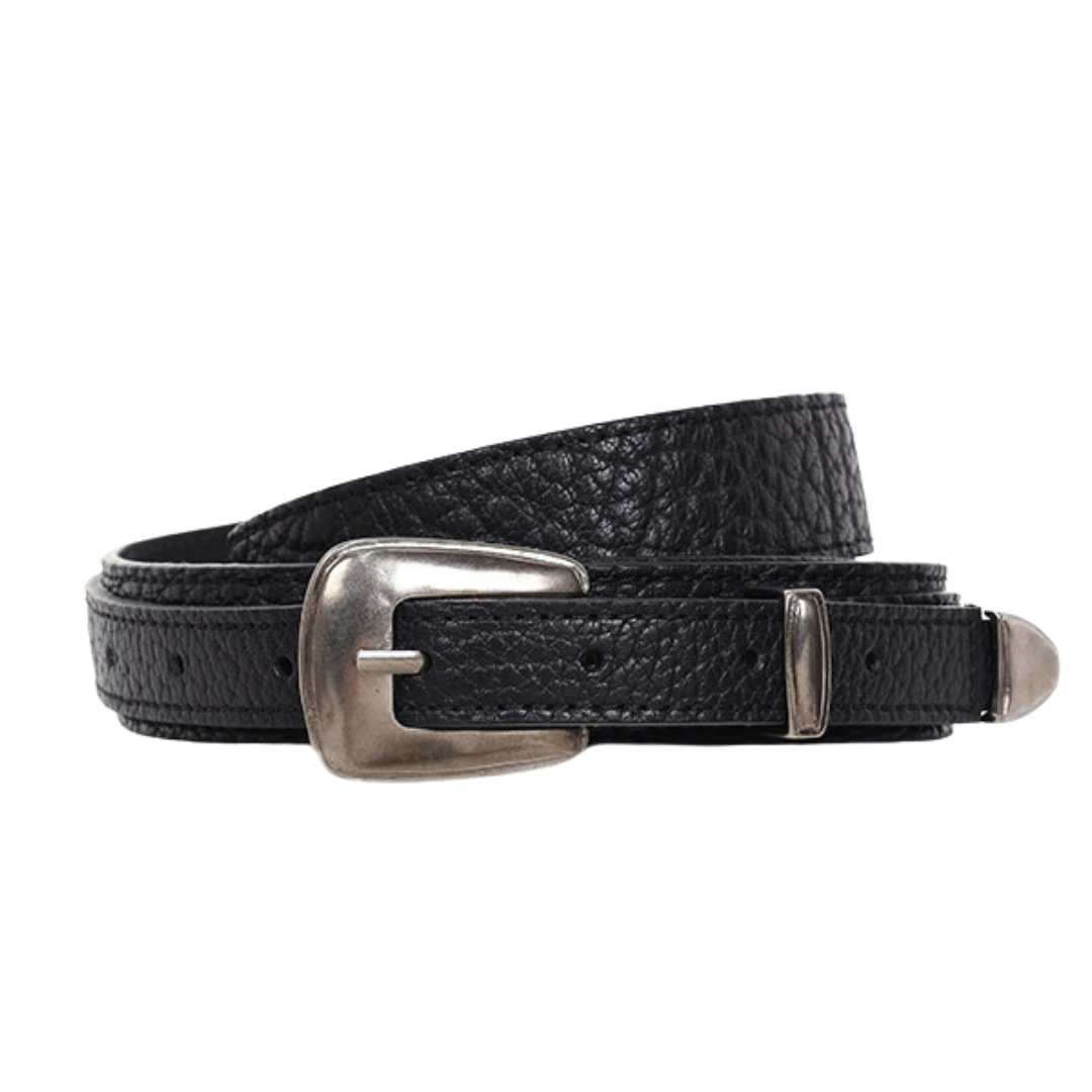 Black Minimal Western Belt