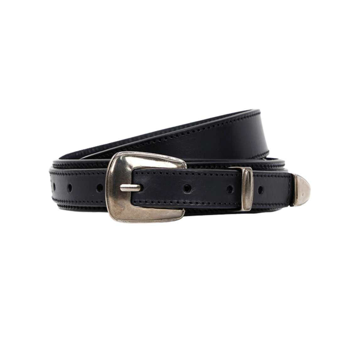 Black Minimal Western Belt