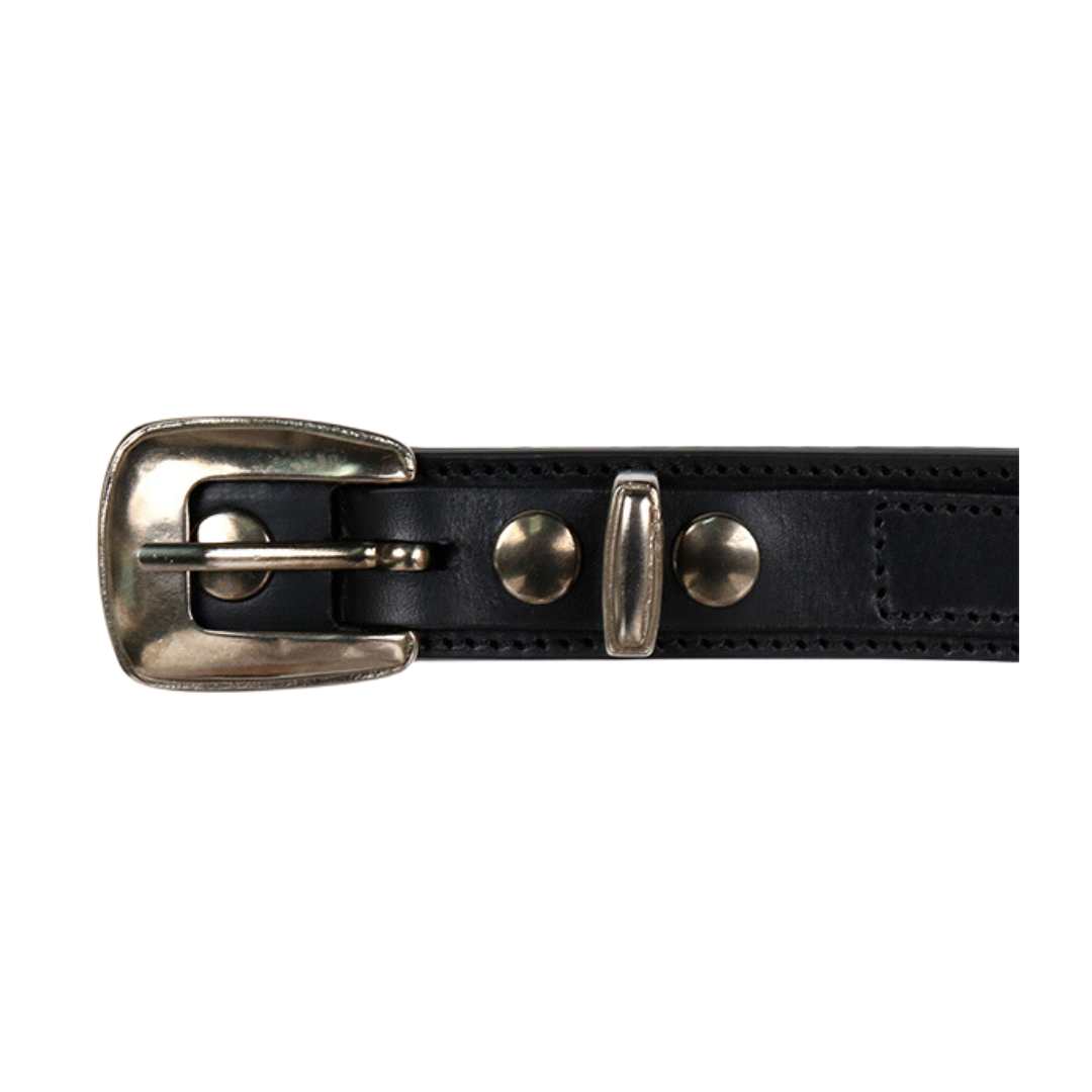 Black Minimal Western Belt