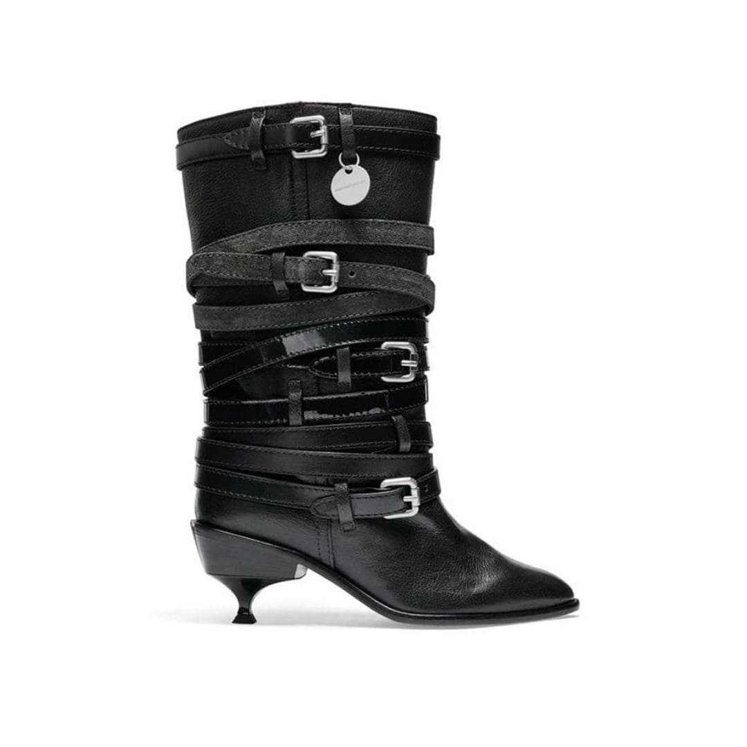 QUAD BELT LEATHER BOOTS