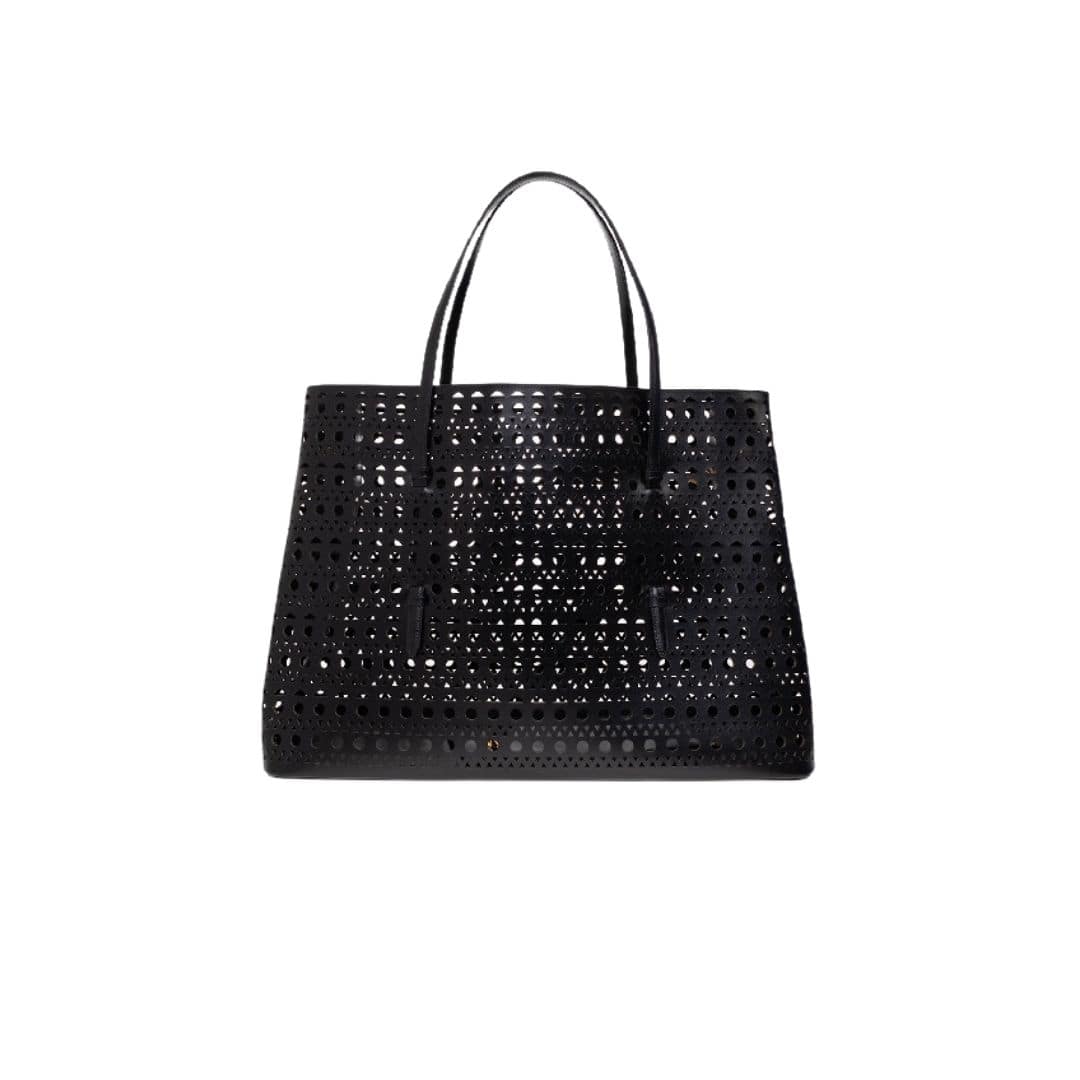 MINA Openwork Leather Tote Bag