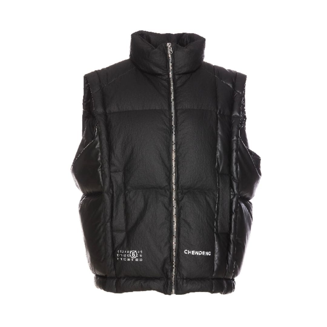 CHEN PENG number logo padded vest