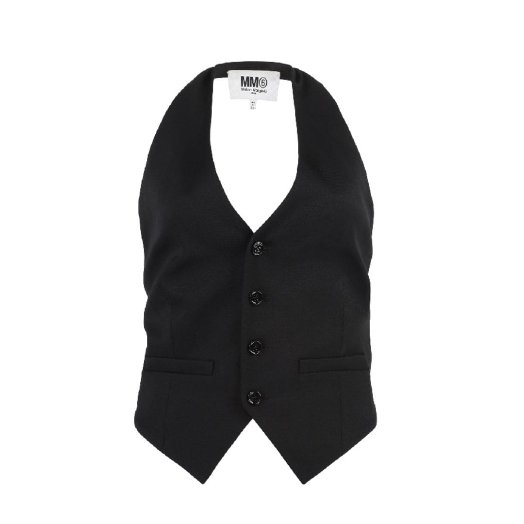 halterneck tailored vest