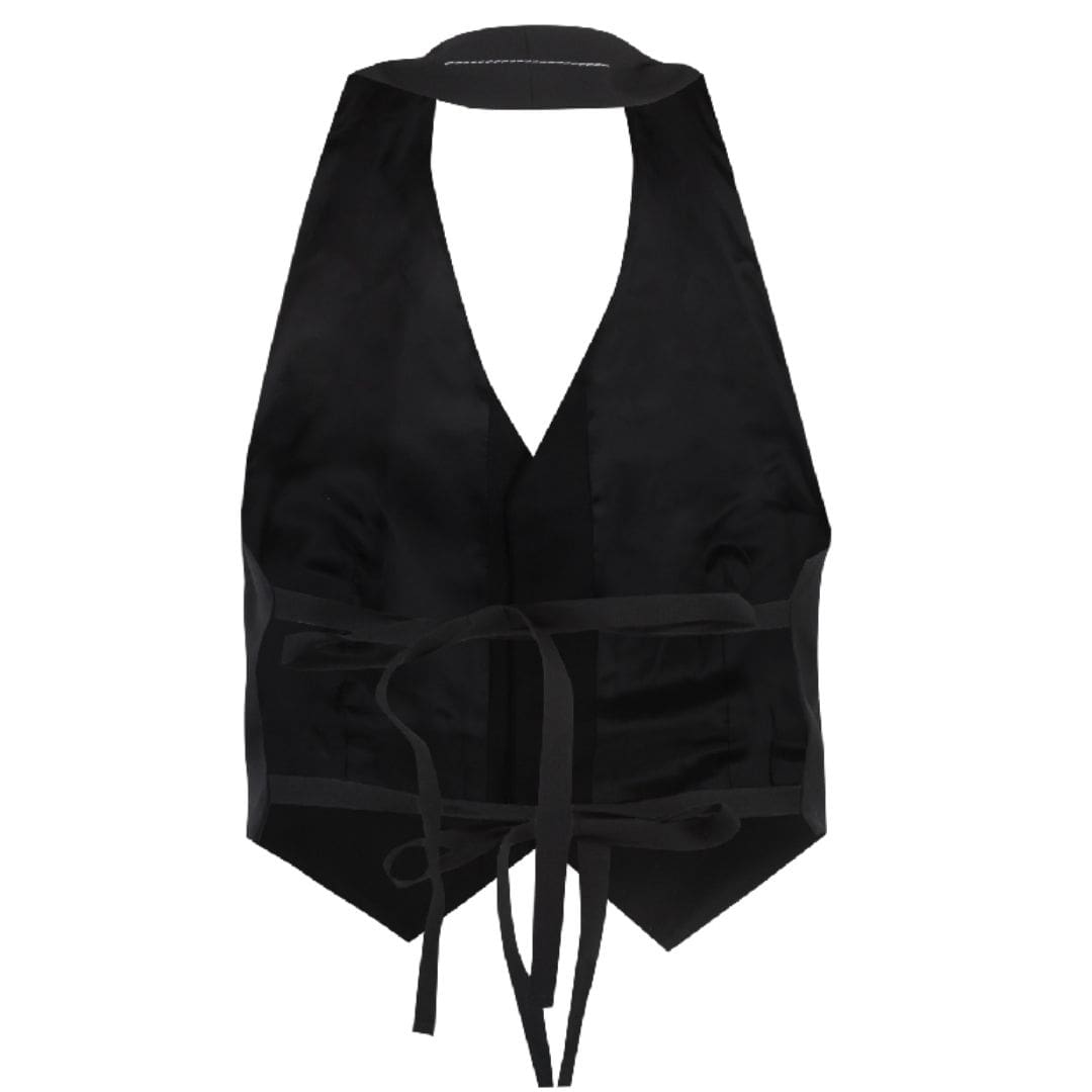 halterneck tailored vest