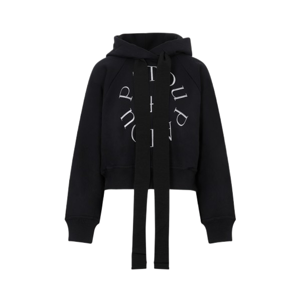 Logo embroidered hooded sweatshirt