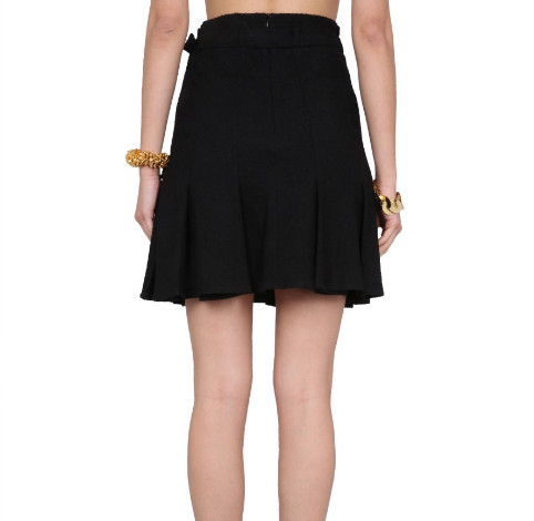 Pleated high waist skirt