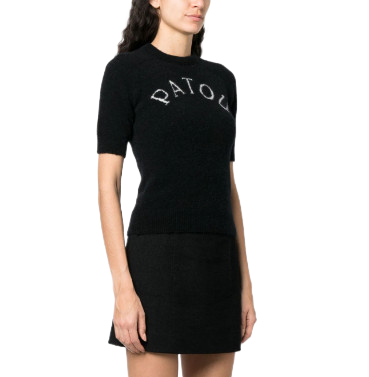 Alpaca logo short sleeve knit