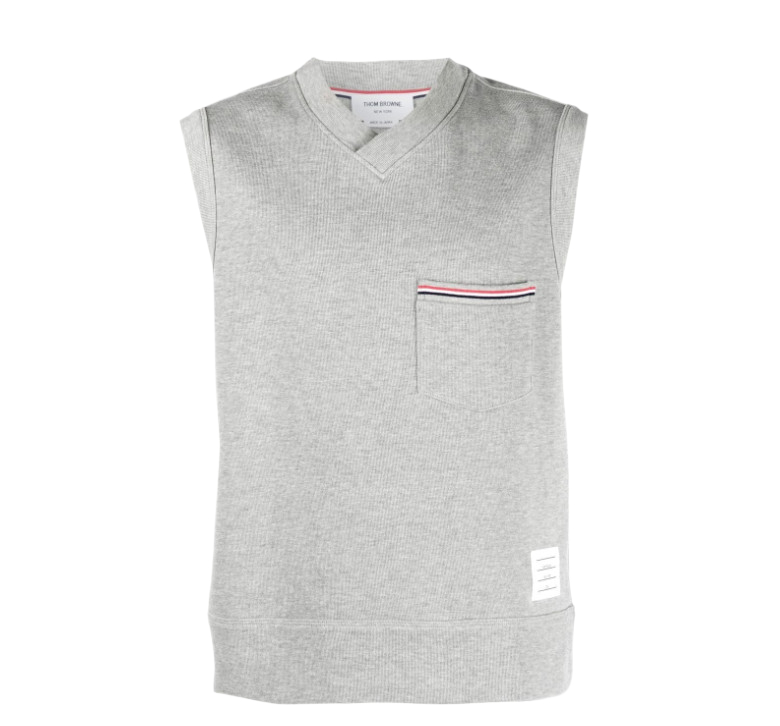 RWB Trimmed Pocket Cotton Interlock Vest