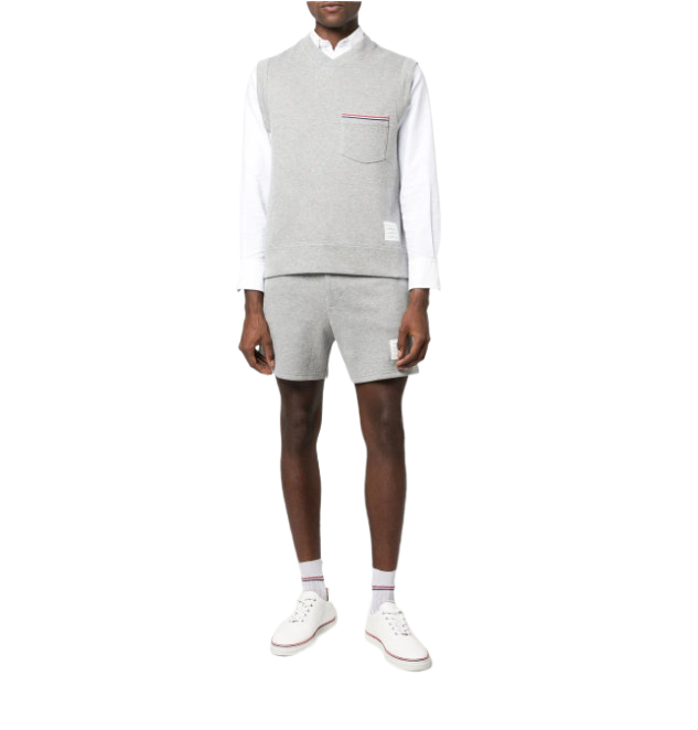 RWB Trimmed Pocket Cotton Interlock Vest