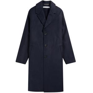 ACNE STUDIOS DALI TWILL DOUBLE COAT NAVY