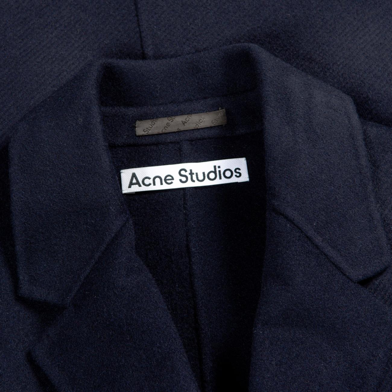 ACNE STUDIOS DALI TWILL DOUBLE COAT NAVY