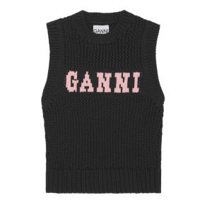 Black cotton rope vest