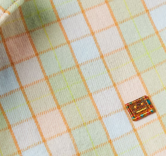 Shirt Flannel shirt - Orange/beige