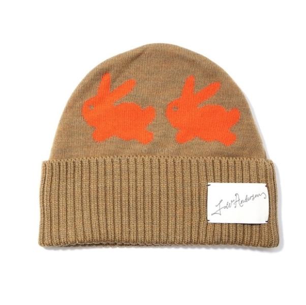 Bunny Motif Jacquard Beanie