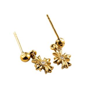 22K Tiny Hook Earring Pavedia (Original)