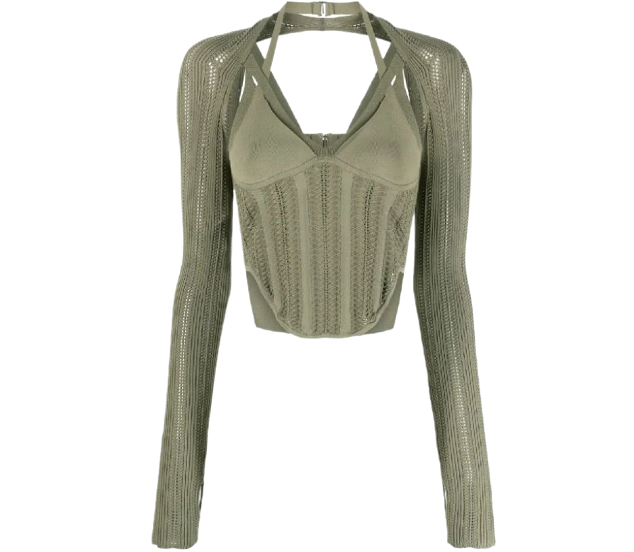 Snake effect bolero corset top