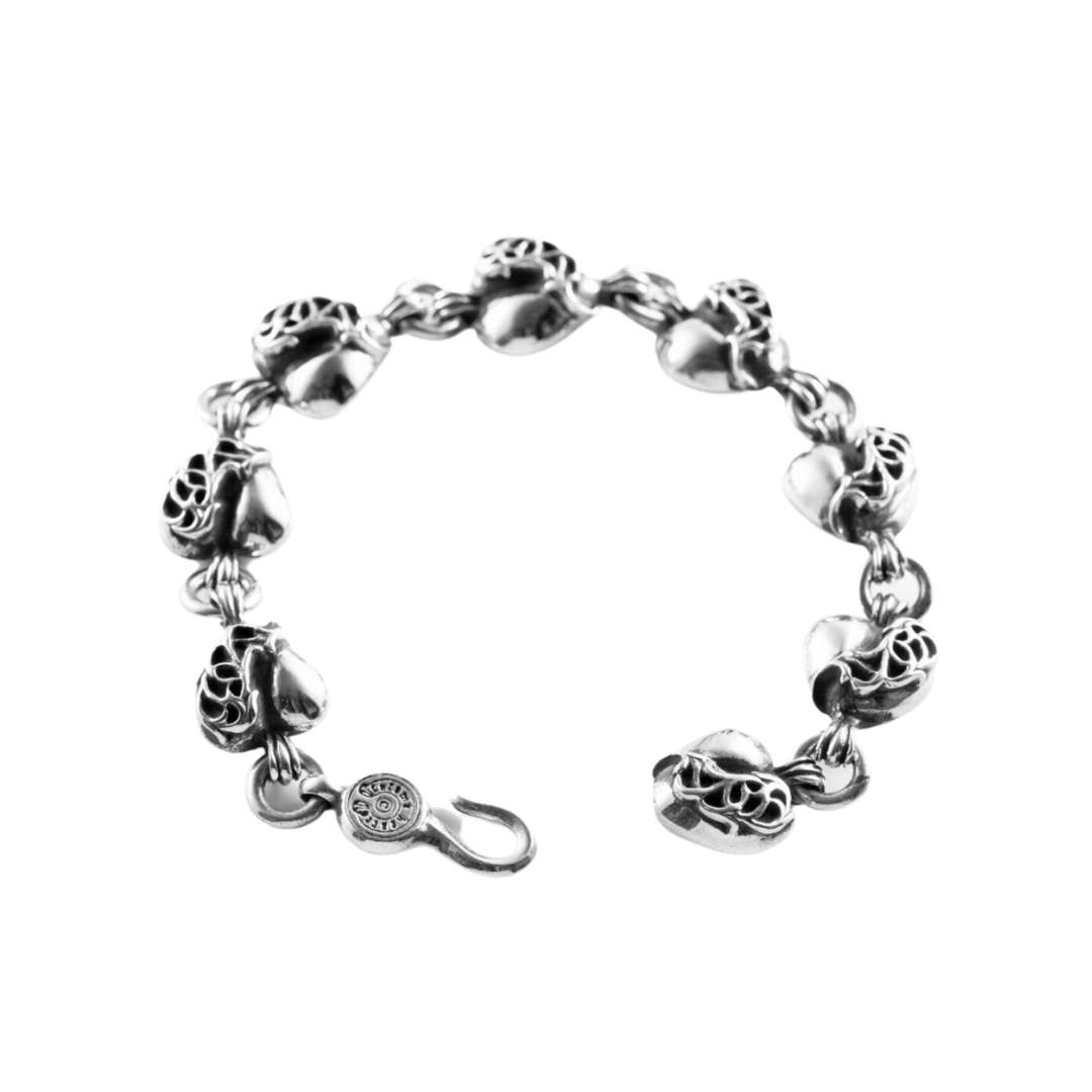 Cutout Heart Link Bracelet