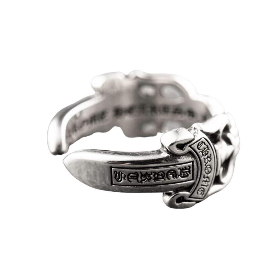 Double dagger open ring