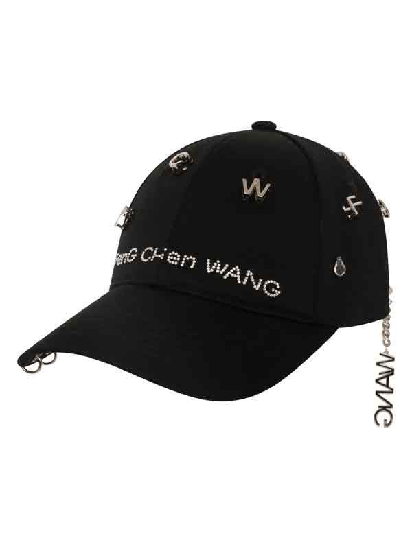 Logo chain detail baseball cap