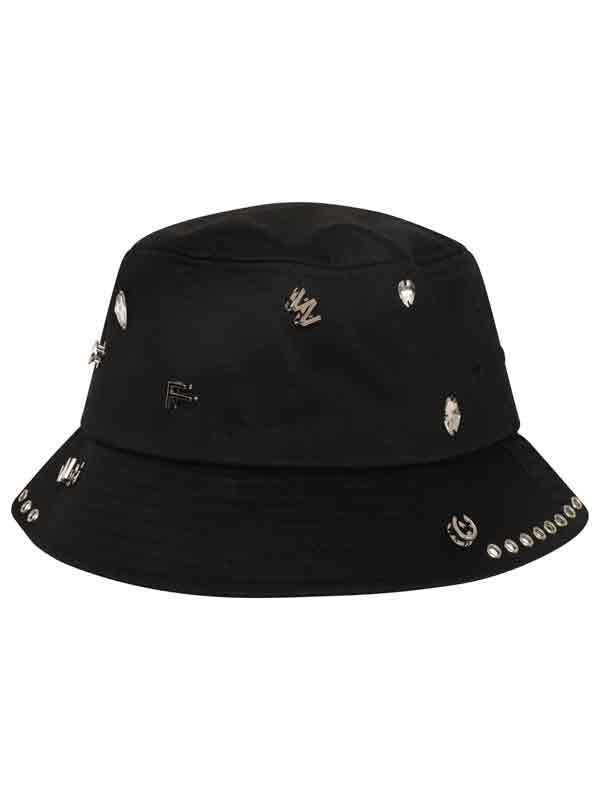 Logo Jewel Detail Fisherman Bucket Hat