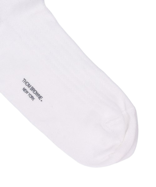 Women's Scallop Pointel Bow Crew Socks - Whit